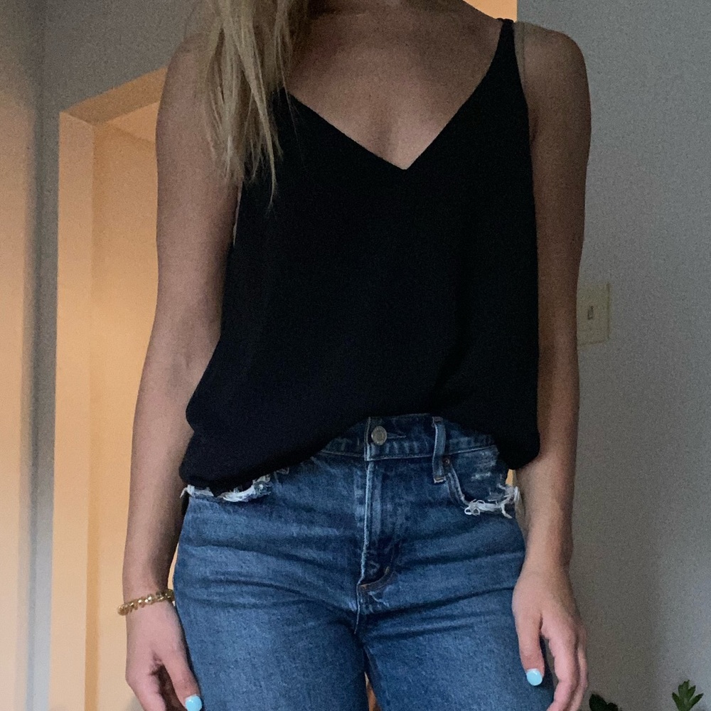 TopShop Strappy Black Tank US 6